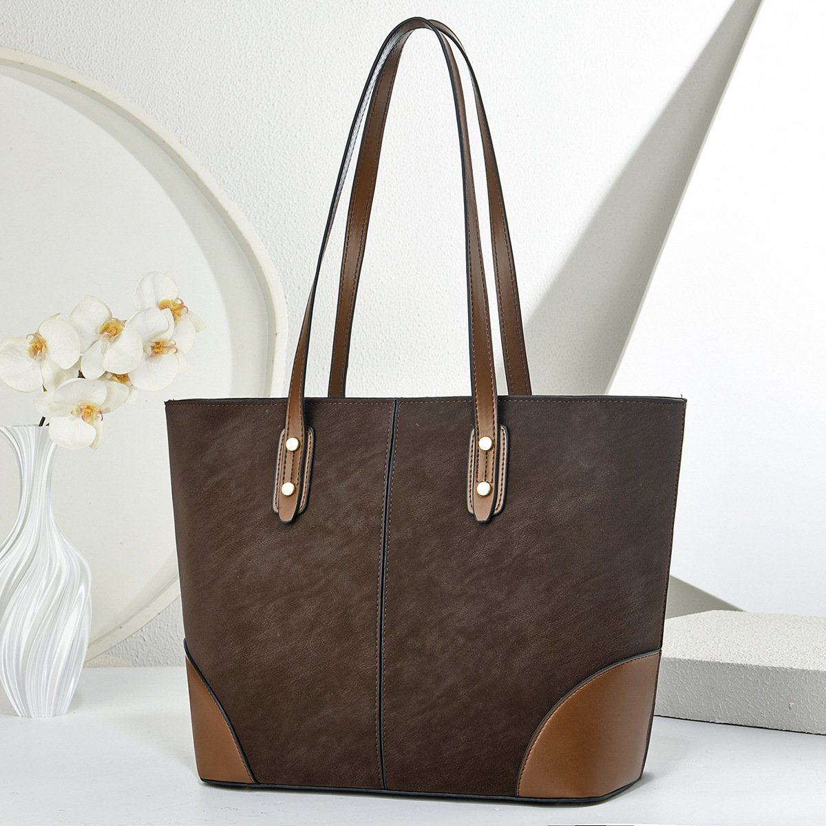 Simple retro temperamento bolso de hombro nuevo bolso de color sólido bolso de mano mochila de viaje casual Totebag