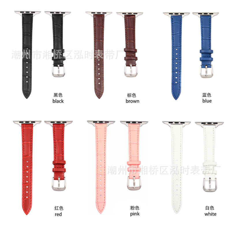 Spot wholesale for Apple Watch iwatch6/5/4/3 generation real cowhide bamboo pattern small waist watch band Spot wholesale for Apple Watch iwatch6/5/4/3 generation real cowhide bamboo pattern small waist watch band