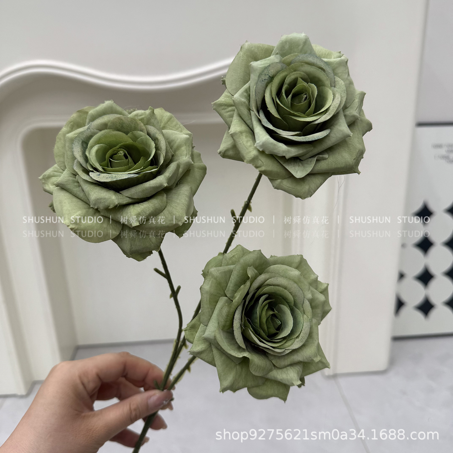 3 cabezas Manta Rose-Frijoles verdes