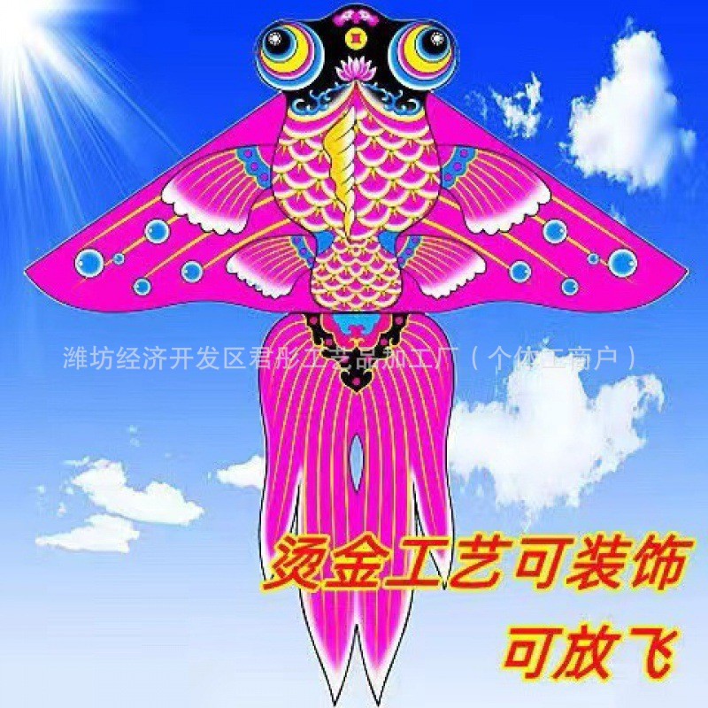 Bebé años de edad, regalo decoración kite props tradicional adulto niños chinos palillos de papel retro trago pez cometa image 8
