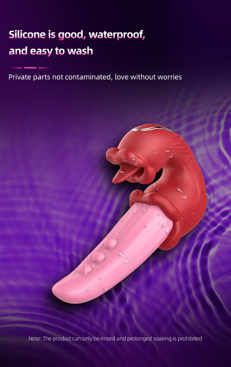 Medusa Tongue Licking & Sucking Vibrator, Dual-Tongue Clitoral and G-Spot Stimulator, Pink — detail image 13