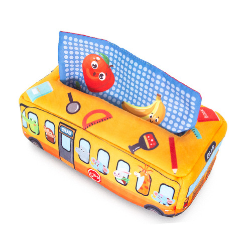 The baby's tissue box can't be torn apart, and the paper toy can help babies learn to pull out tissues with their fingers, soothe them, and teach them early childhood education books.