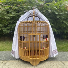 八哥笼子新款广笼南宁笼全套圆形画眉鸟笼子母笼清仓竹制鸟笼大全