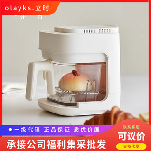 Olayks Instant Glass Box New Air Fryer Household Small Electric Oven Multi-Function Electric Fryer Without Turning over