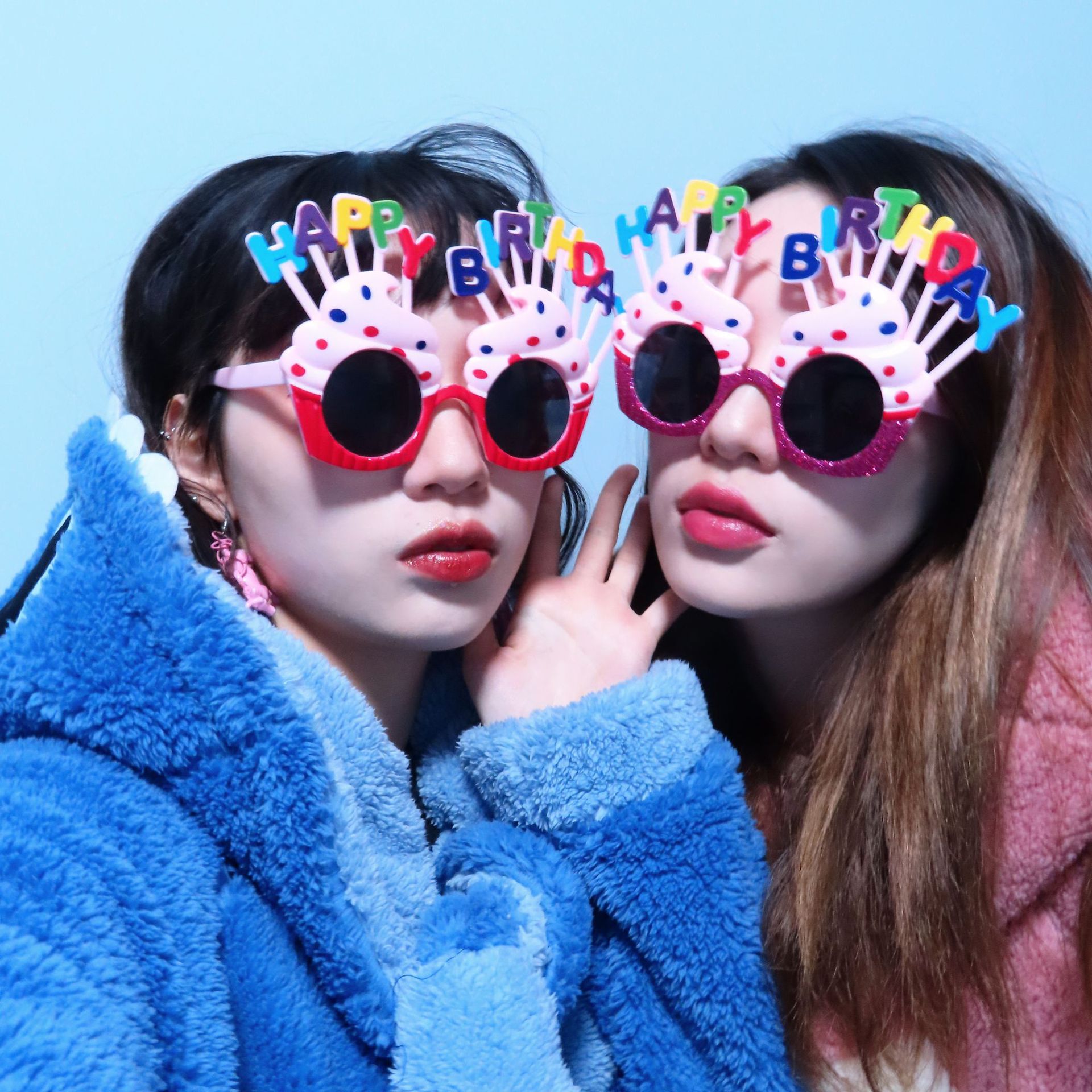 Gafas de Fiesta con Letras de Plástico ABS y AC Decorativas para Cumpleaños