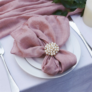 Napkin Cloth Amazon Polyester Cotton Crepe Bali Yarn Cloth Placemat Table Runner Wedding Mouth Cloth Hotel Party Decoration Tea Towel