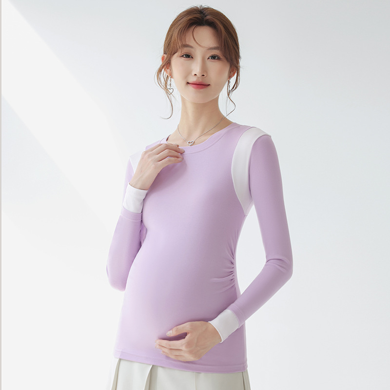 孕妇打底衫春秋款女内搭加绒孕期高领上衣冬季毛衣外穿T恤孕妇装|undefined