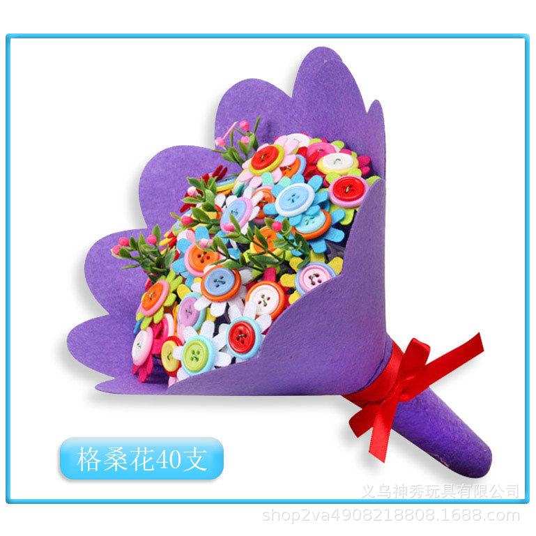 1 ramo adulto regalo Clavel ramo Corte libre no tejido hecho a mano DIY material creativo paquete