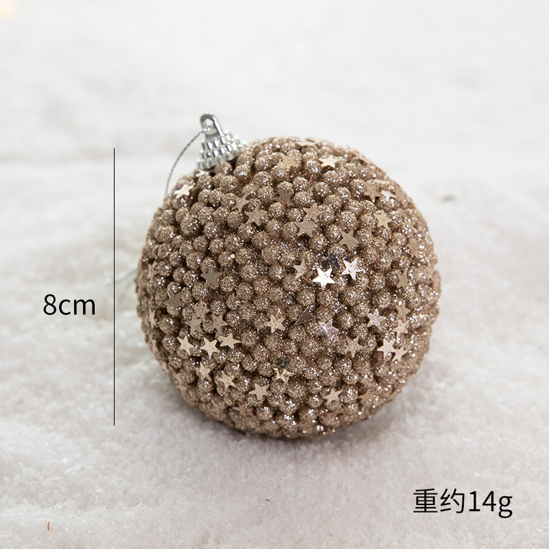 クリスマス装飾品クリスマスボール吊りボール彩色ボールクリスマスツリー吊り飾りカラーボールdiy部品配置|undefined