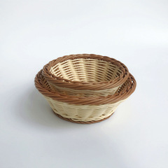 Creative fruit basket with snack basket design, imitation rattan woven fruit bowl, popcorn basket, KTV melon seed snack plate, fried potato stick basket
