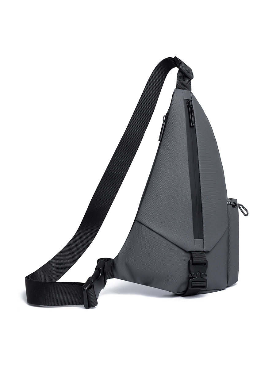 Bolso de pecho para hombre de gran capacidad 2024 nueva moda casual película impermeable bolso diagonal hombro pequeño mochila de viaje marea