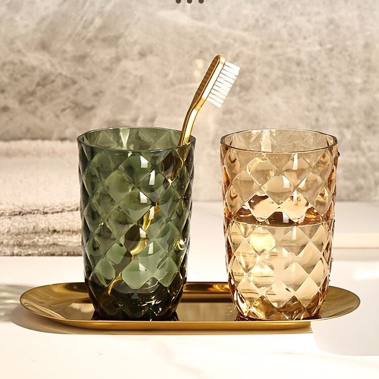 Household Mouthwash Cup High Beauty Value Wash Cup Light Luxury Brushing Cup Couple Dormitory Household Couple Toothbrush Cup