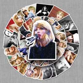 50张歌手泰勒/Taylor Swift性感涂鸦贴纸行李箱汽车吉他汽车贴纸