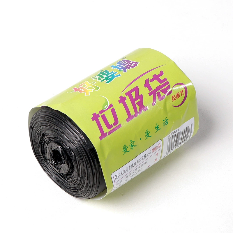 Мешок для мусора Большой Размер рулонный бытовой одноразовый черный пластиковый пакет Кухонное общежитие Большой размер мешок для мусора Утолщенный прямые поставки