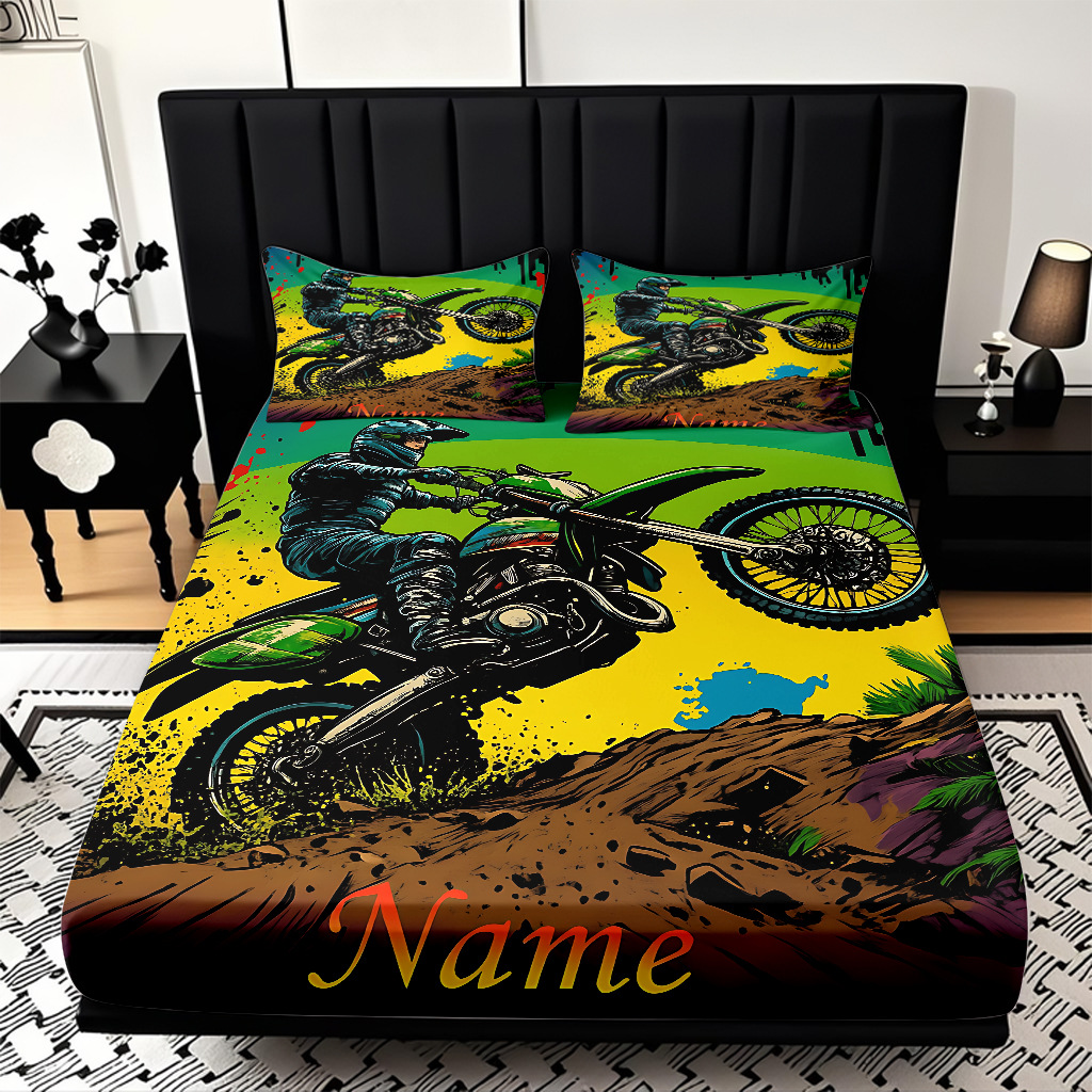 TEMU / JIT transfronterizo suave cama molida Kits cool motocicleta impresión digital HD se puede ajustar