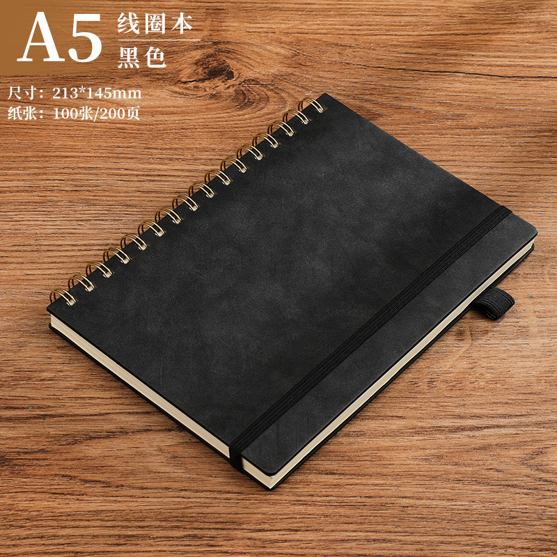 Cuaderno de bobina de negocios personalizado logotipo imprimible simplista cuaderno de bobina cuaderno de notas a5 subcuaderno mayorista