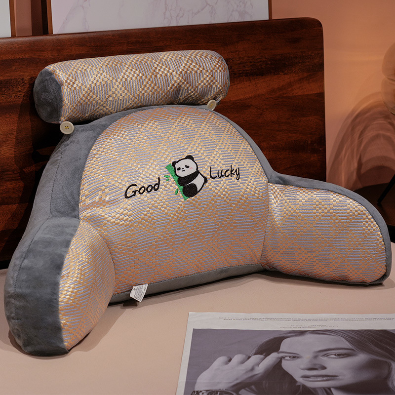 Verano almohada de cabecera dormitorio dormitorio dormitorio para jugar en la cama almohada de cintura almohada fresca y transpirable gran respaldo