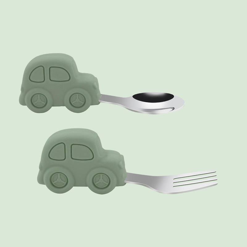 Cuchara de tenedor de automóviles: verde militar