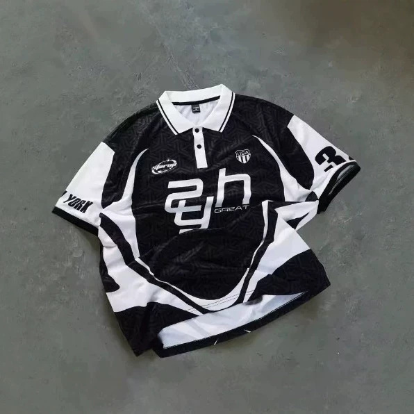 2026 Summer New Men's Polo Shirt, Letter Print, Breathable and Lightweight, Casual Fashion Men's Apparel