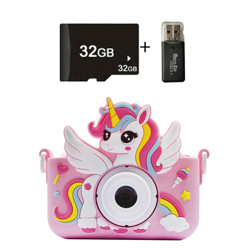 Pink Ice Cream Horse-HD Dual Camera [32G+Card Reader]