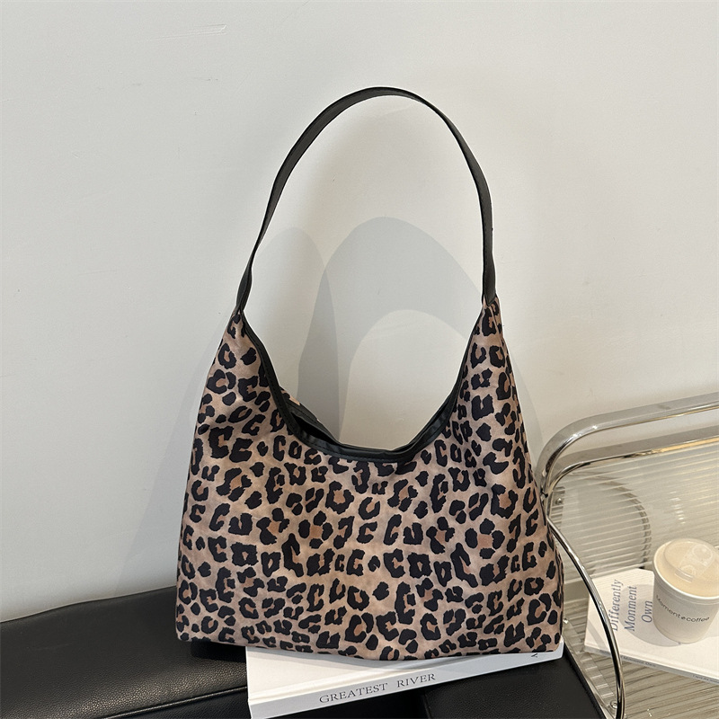 Invierno, otoño, invierno, gran capacidad para trabajar, bolsa de viaje, mujer 2024 nueva moda, bolso de hombro con leopardo.