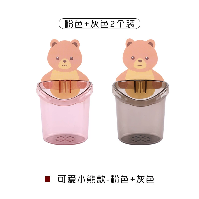 Патчинг стены Bear Cup крепления держатель чашки паста хранение стене гроботворение зубная щетка рейтинг на стене ванной