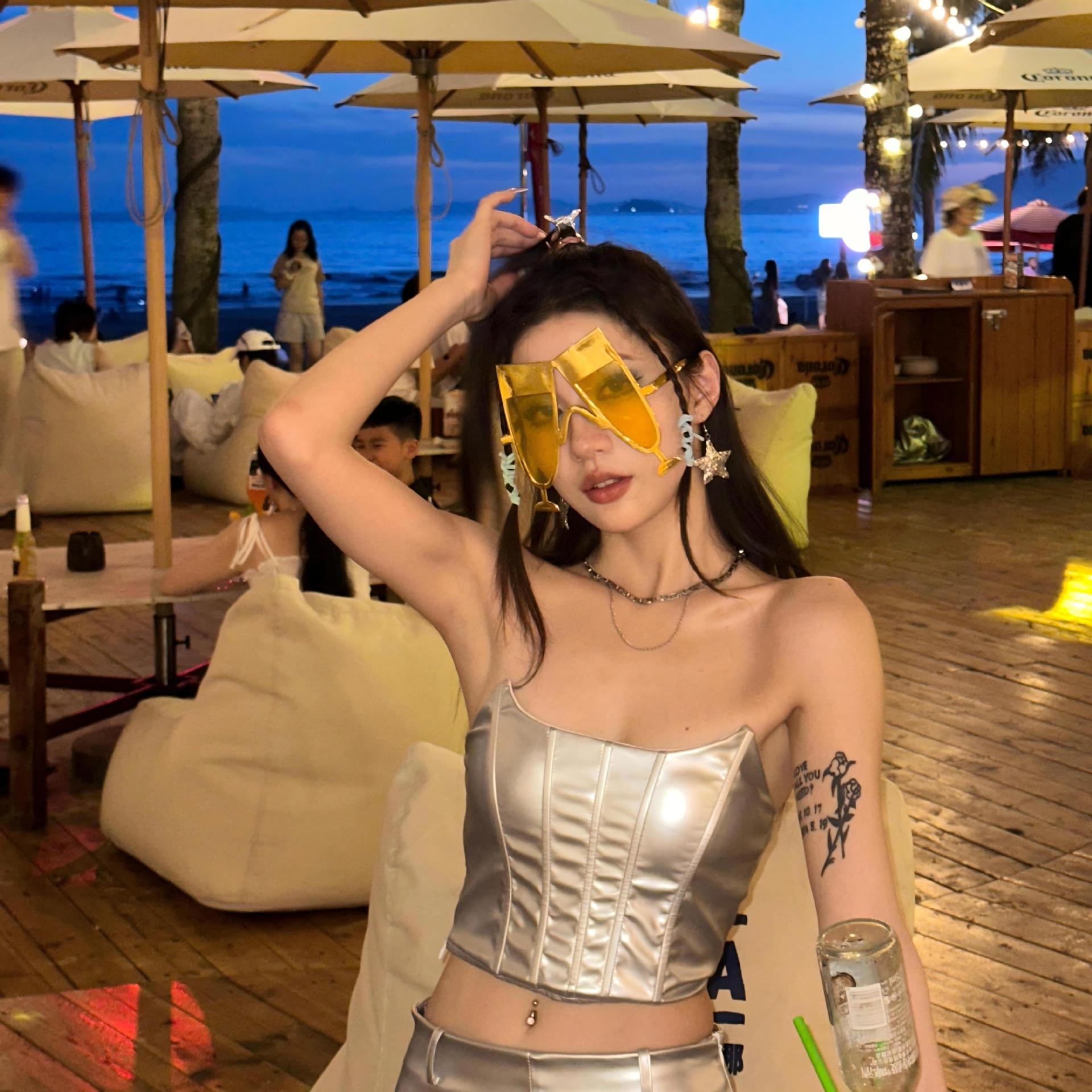 Gafas de Fiesta con Temática Hawaiana, ABS, Divertido, Decorativo, para Fiestas en la Playa y Festivales de Música