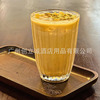 Restaurant cafes retro vertical stripe glass ice American coffee cup latte cup pull flower cup single product drink cup