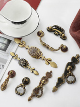 兰博斯特纯铜欧式仿古柜门拉手衣柜橱柜青古门把手抽屉家具小拉手