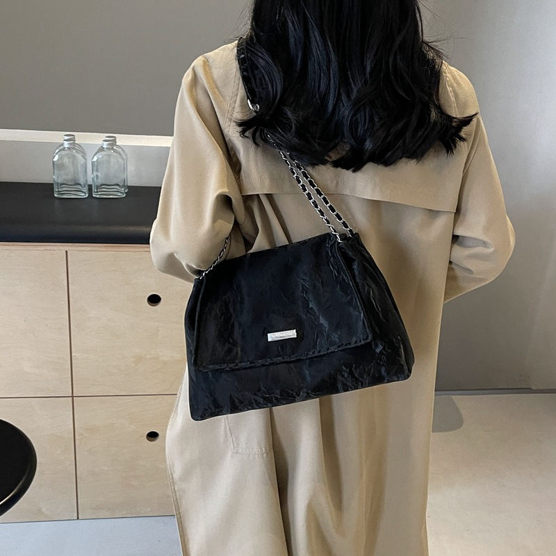 Vintage Chain Shoulder Bag For Women Versatile Simple Folded_voghion.com