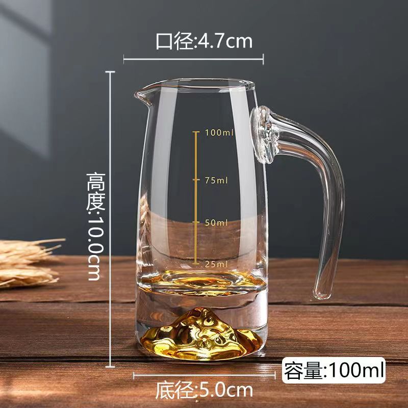 Lámina de oro Jinshan vino blanco cristal de cristal licor separador hogar bala Copa lámina de oro Jinshan olla caja de regalo traje