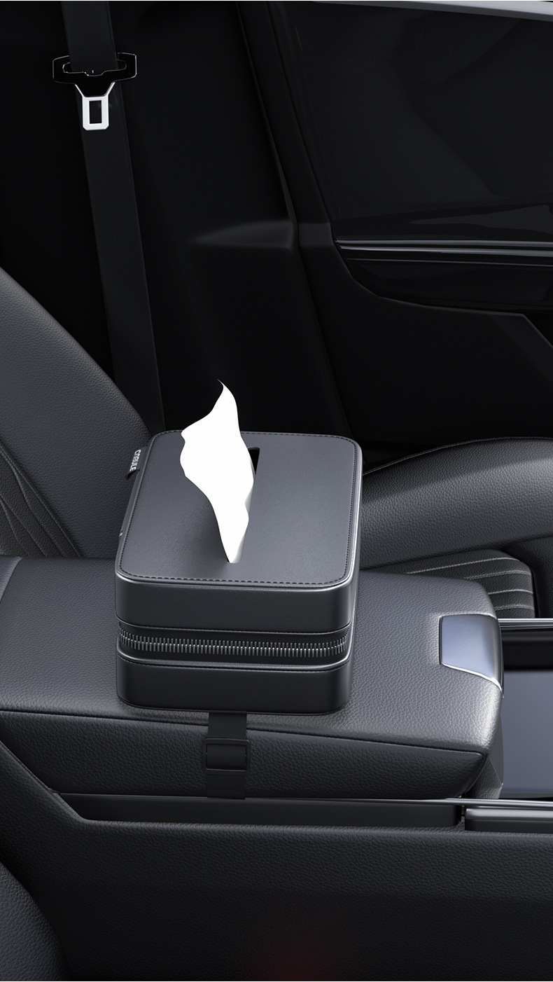 Car Tissue Box Car Leather Tissue Box Car Drawbox Multi-function elastic with leather visor leather visor chair back