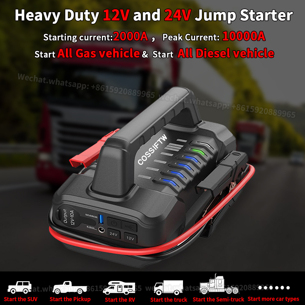 12V 24V semi lorry truck/bus Caravan heavy duty jump starter