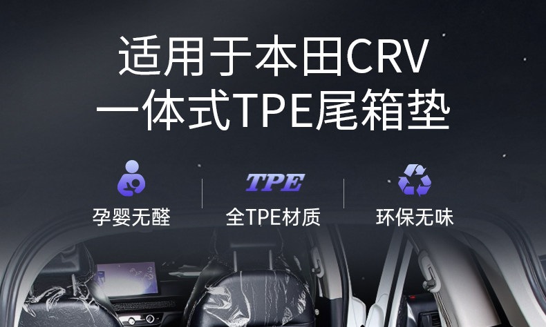 Suitable for 2026 Dongfeng Honda CRV trunk mat TPE floor mat accessories, complete set of interior decoration items 2524