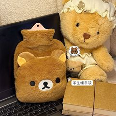 卡通熊热水袋注水防爆加厚毛绒可爱学生少女心暖手袋肚子暖水袋家