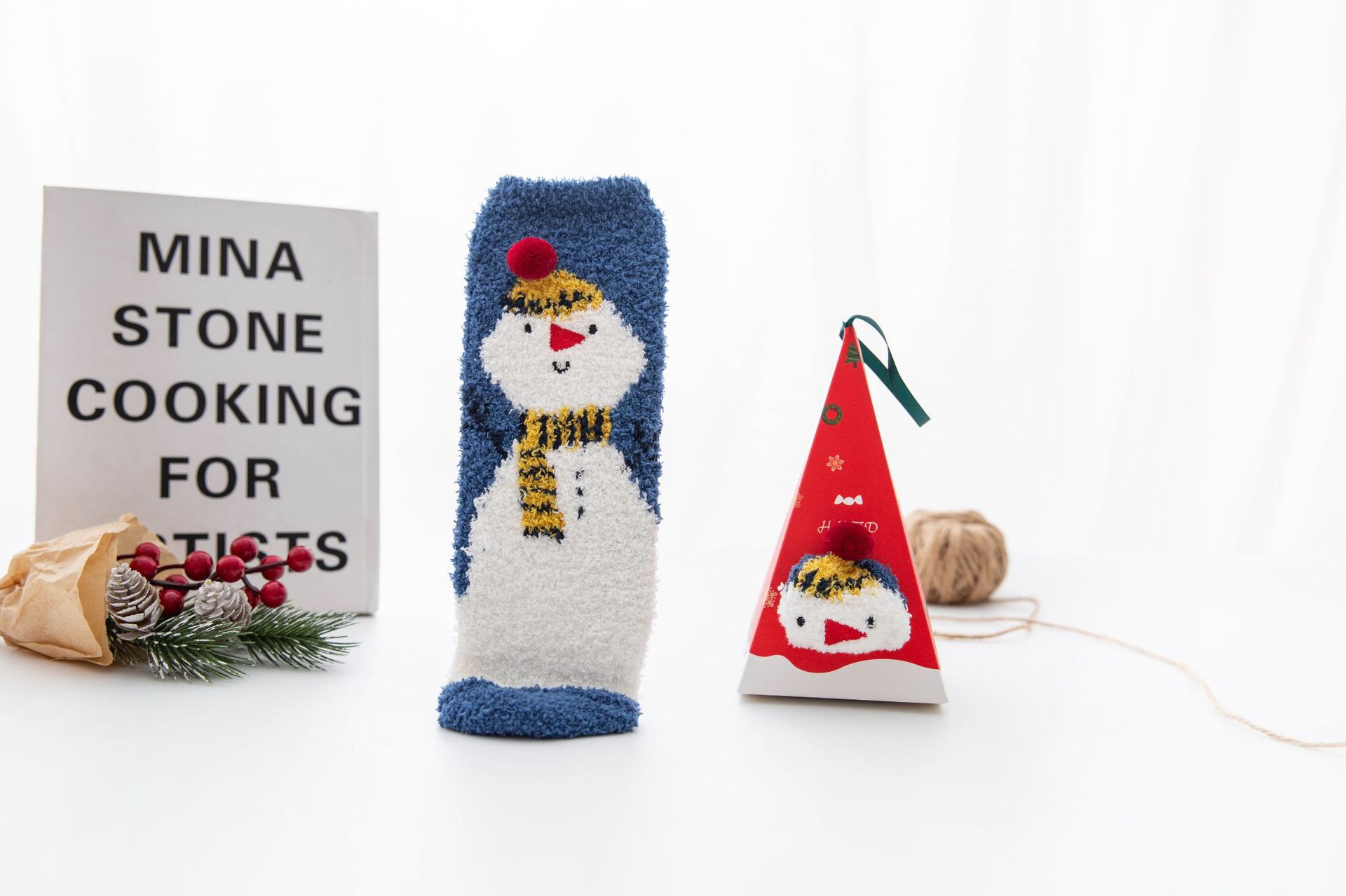 Pañuelo azul muñeco de nieve