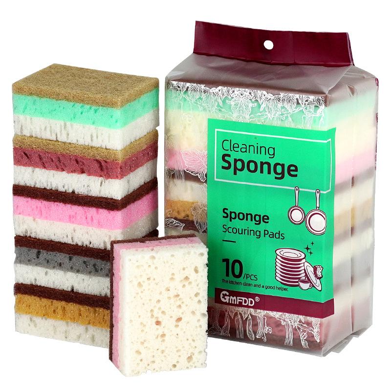 espesa espuma alta seda lavavajillas esponja limpieza de cocina cepillo de limpieza doméstico cepillo de tazón esponja limpia tela de lavado de platos