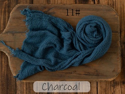 Toalla de gasa recién nacido niños fotografía elástico envoltura de tela bebé fotografía tela plisada seersucker envoltura de tela