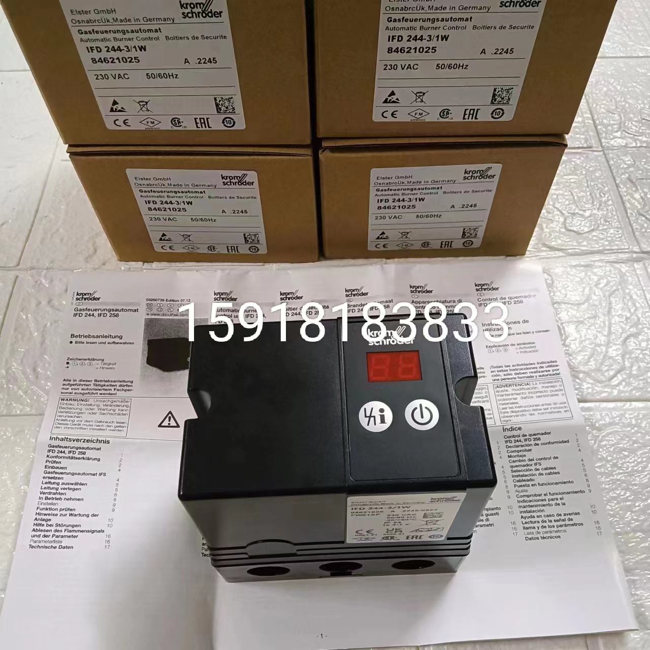 霍科德KROM烧嘴控制器 IFD244-5/1W IFD244-3/1W IFD244-10/1W