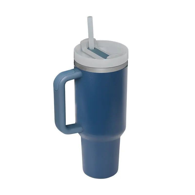 Taza de automóvil de acero inoxidable de 40oz de segunda generación transfronteriza cuidadosamente seleccionada taza de mango de vacío de gran capacidad taza de aislamiento de automóvil al aire libre