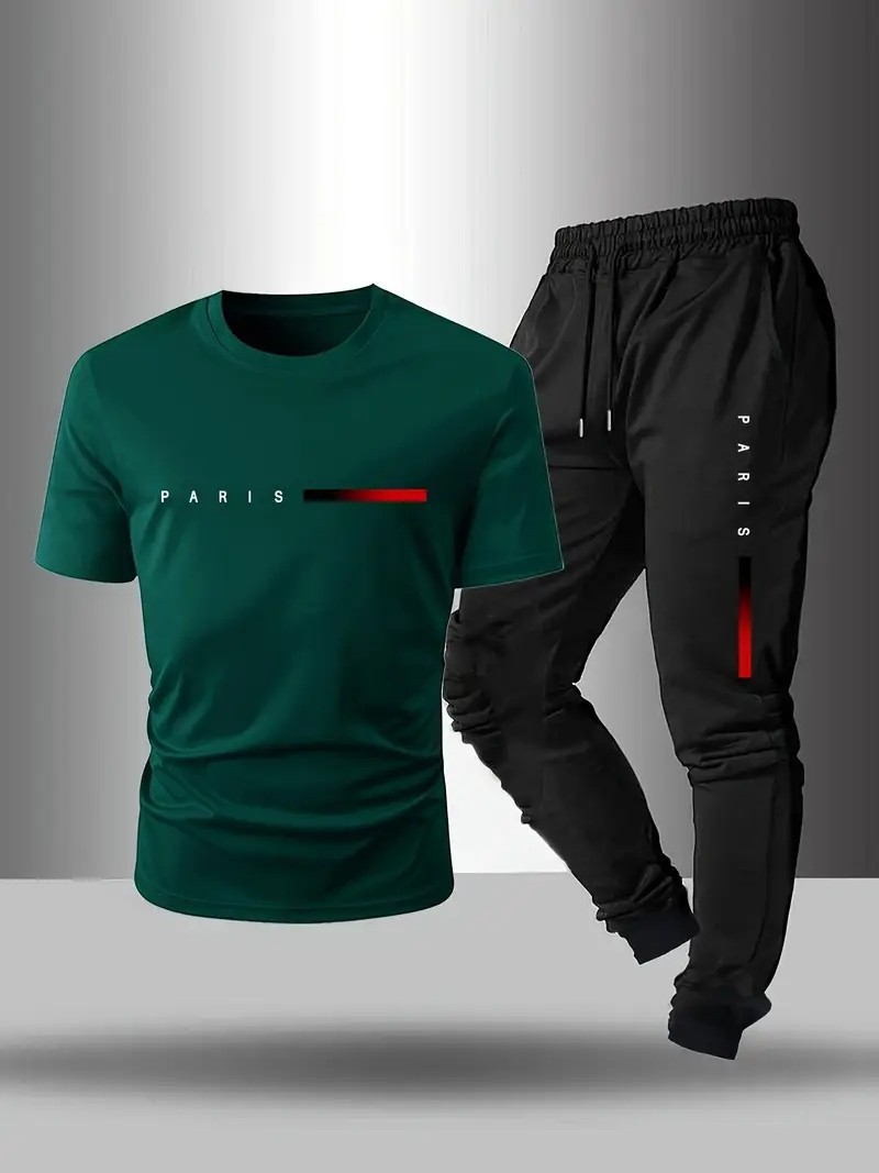 진한 녹색(반소매 및 바지)