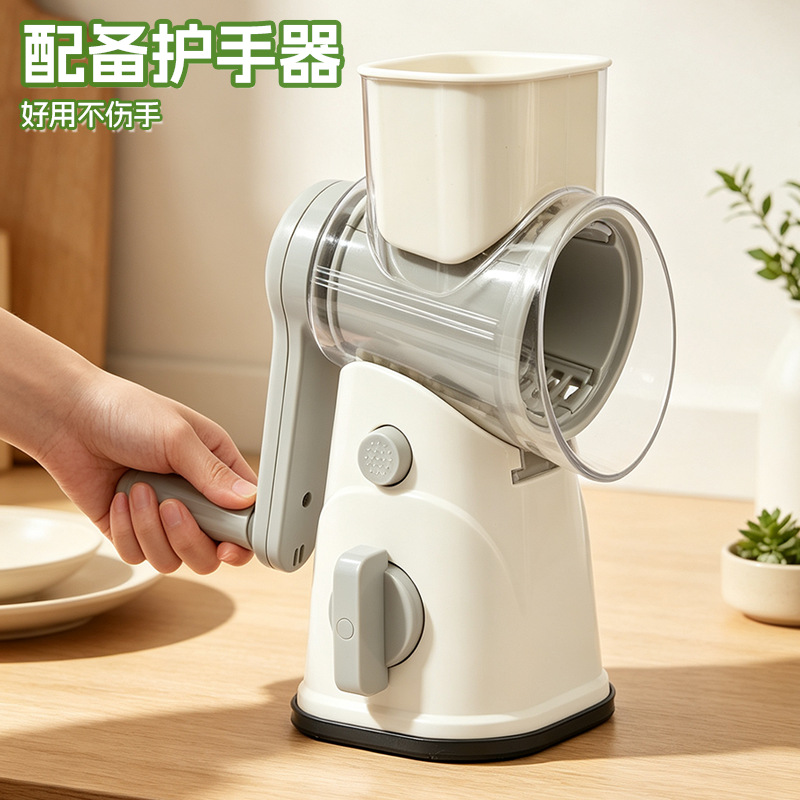 Cross-border multifunctional vegetable cutter drum slicer hand-crank vegetable cutter potato shredder grater julienne cutter wholesale