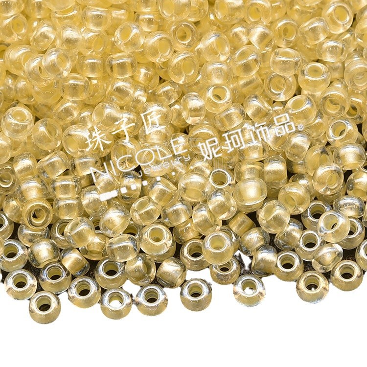 Nueva checa cuentas de vidrio preciosa10/0 cuentas redondas 11 color teñido núcleo serie 10g DIY bordado perlas sueltas