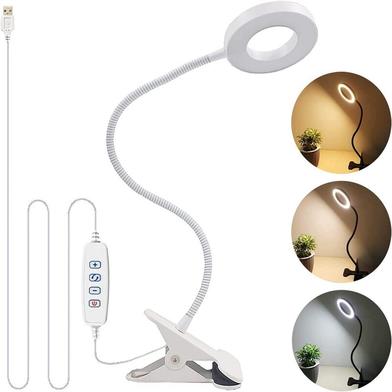 3.5inch Led Fill Light Lazy Stand USB Clip Light for Streamers, Selfies, Beauty Enhancement, Mobile Phone Live Streaming, Student Desk Lamp