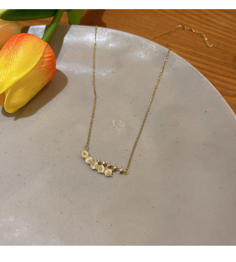 Simple Style Geometric Alloy Plating Rhinestones Womenu0027S Pendant Necklace 1 Piece