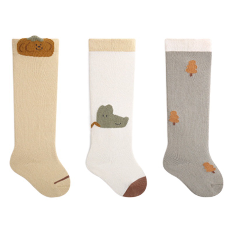 2023 otoño nuevo bebé recién nacido calcetines boca suelta sin hueso pierna alta calcetines de algodón bebé calcetines largos