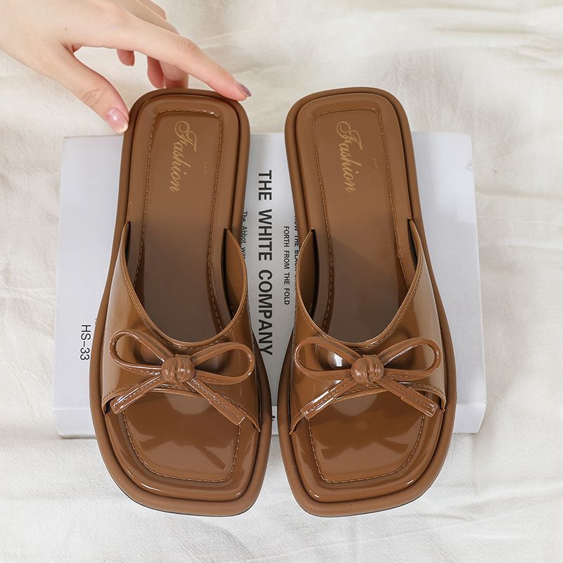 2026 new shiny bowknot slippers, lightweight, non-slip, odor-resistant beach flip-flops for women, wholesale 2026 new shiny bowknot slippers, lightweight, non-slip, odor-resistant beach flip-flops for women, wholesale