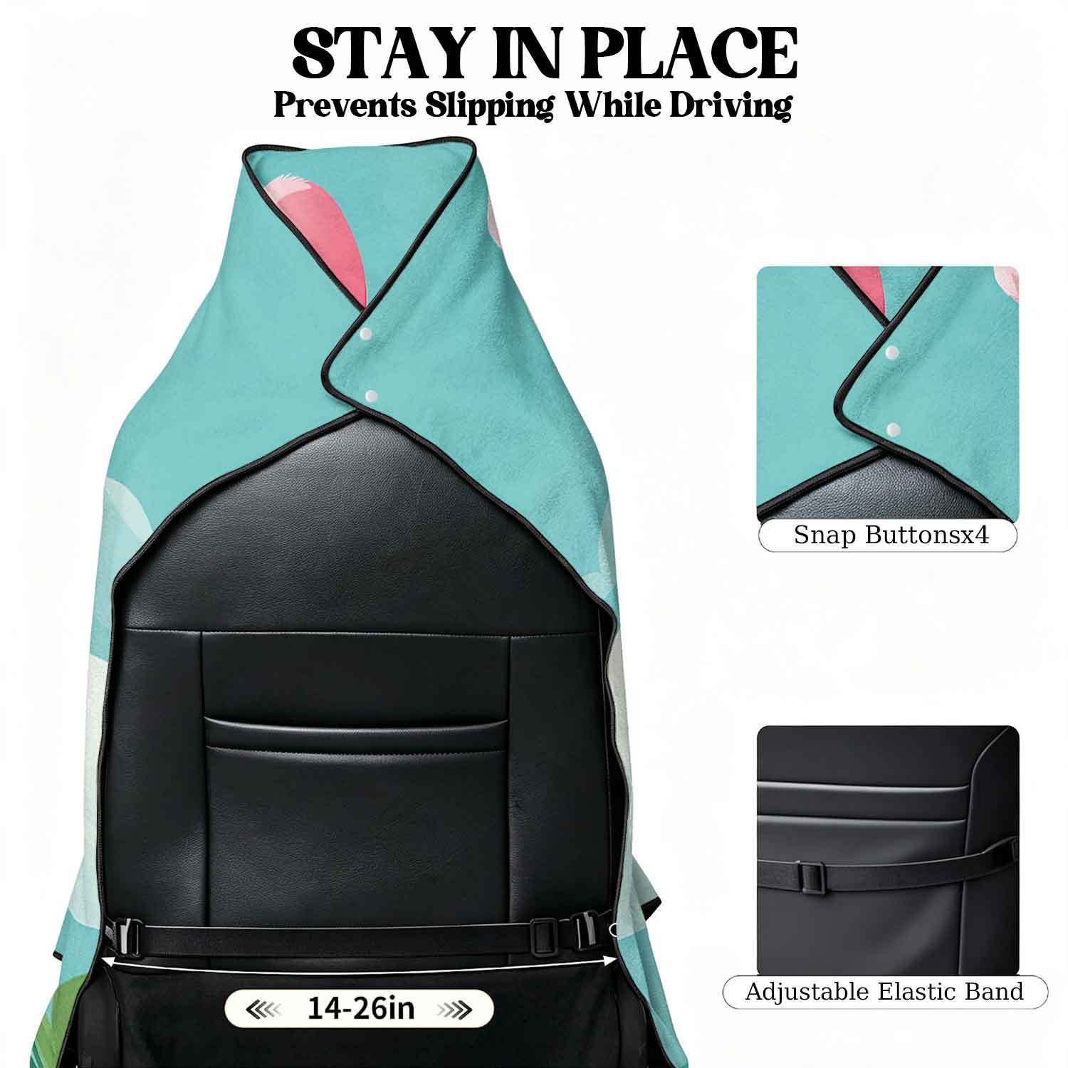 2-piece dual-use car seat cover, ultra-fine fiber, can be used as a beach towel, printed car protective seat cover 13