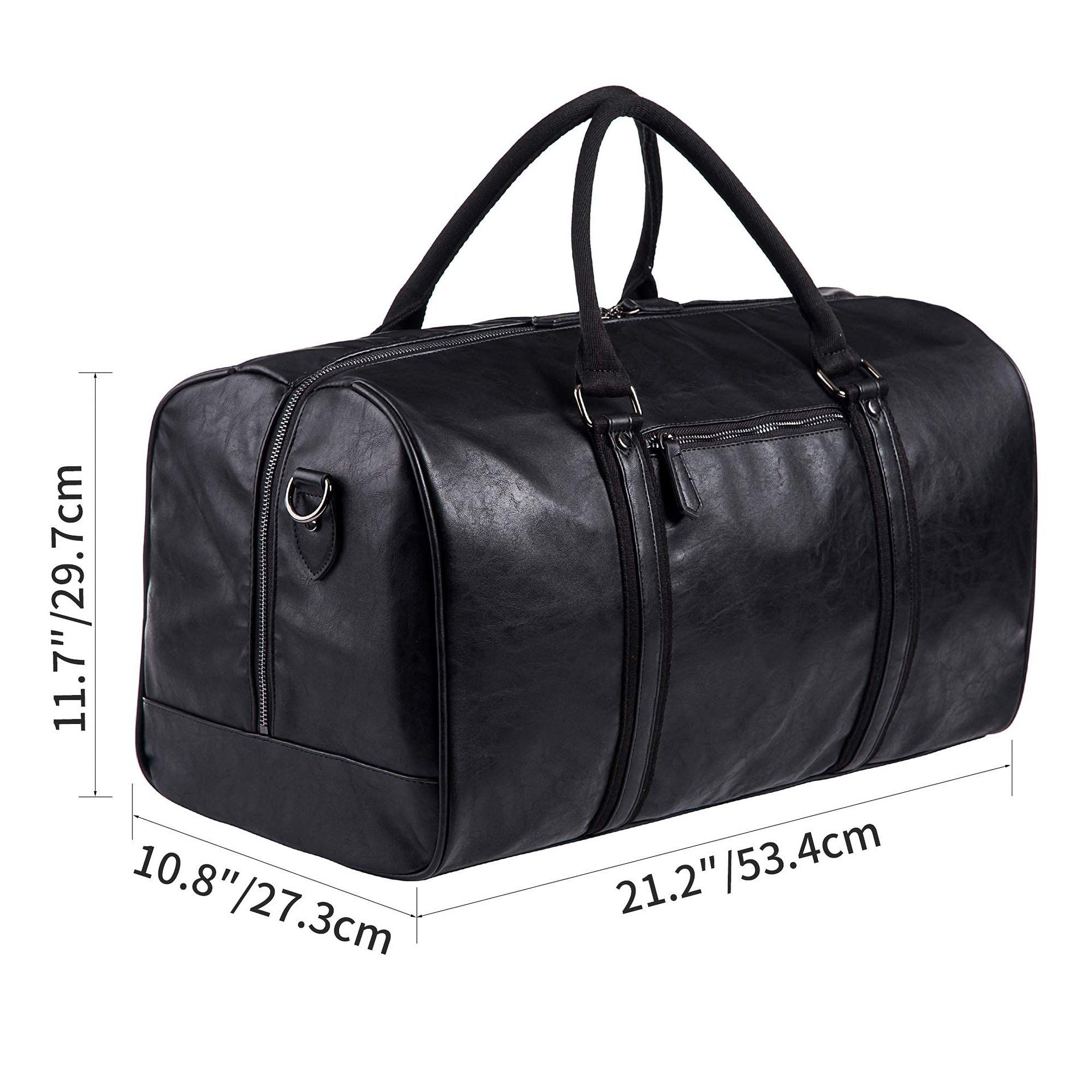 Extra Duffel Reisetasche, wasserdicht, Leder, fürs Wochenende, groß, zum Aufhängen_voghion.com
