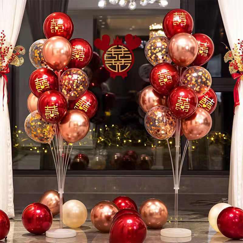 Boda boda sala piso flotante zhuo columna flotante globo decorativo diseño traje compromiso globo hombres y mujeres cuadrado dormitorio